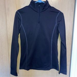 Spyder Fitted Black Quarter Zip Base Layer